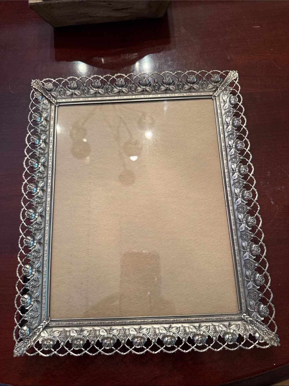 Burnes Of Boston Silver Ornate Floral Picture Frame
